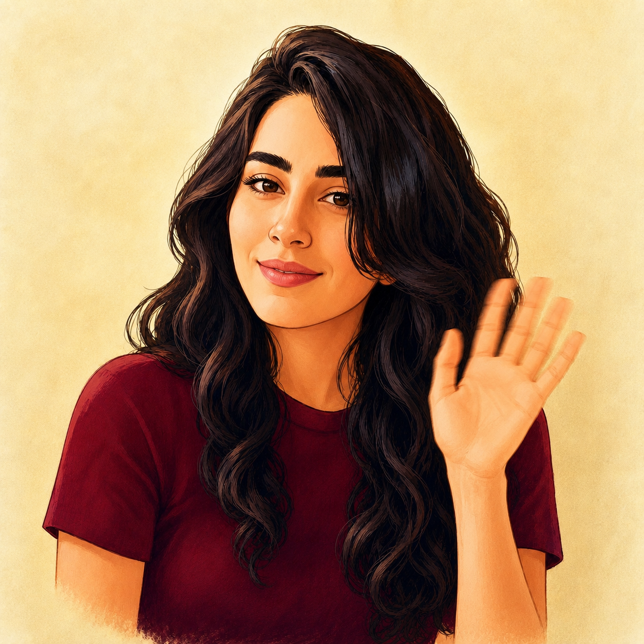 Second cartoon portrait of Mara Melkonyan
